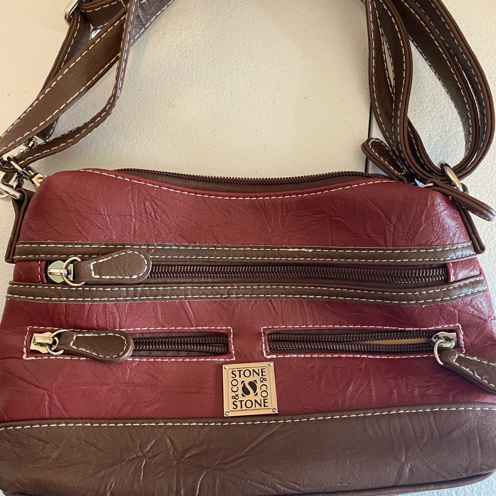 STONE&CO MINI PURSE BURGANDY IN COLOR
